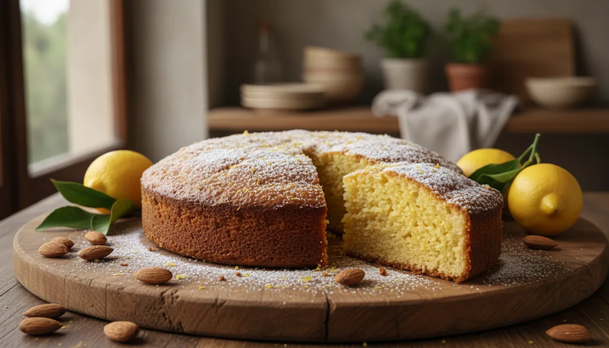 Pastel Sardo de Limón y Almendras (Sa Pompia)
