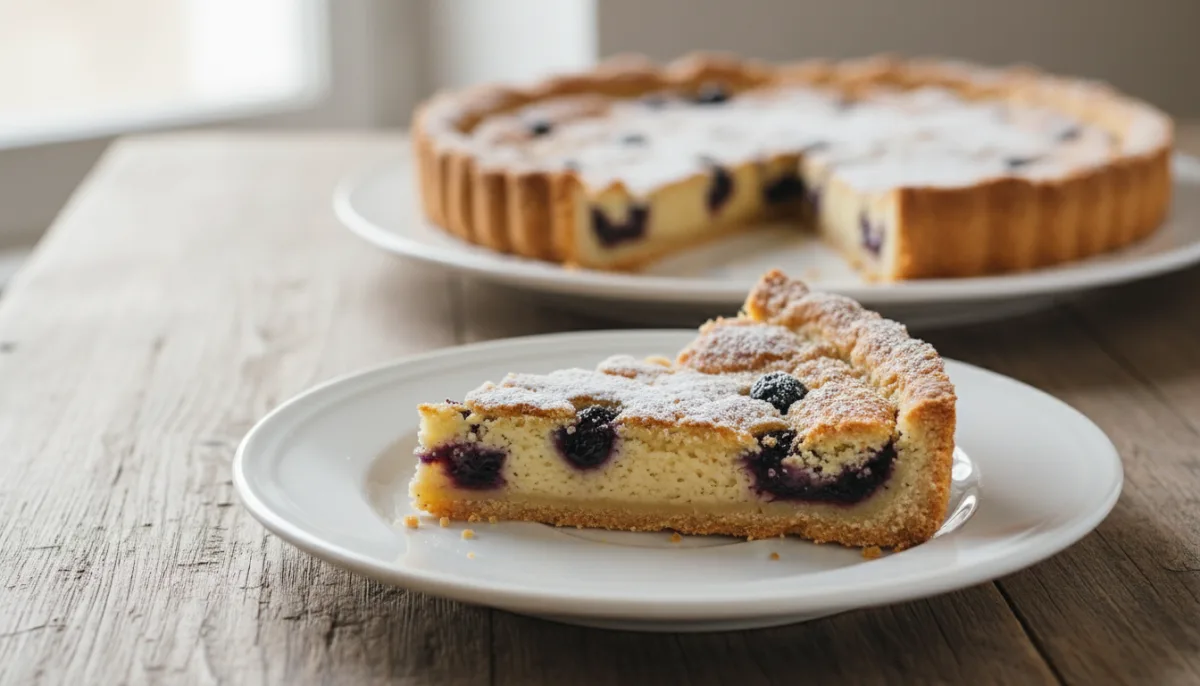 Tarte Sarda de Mirtilo e Amêndoa
