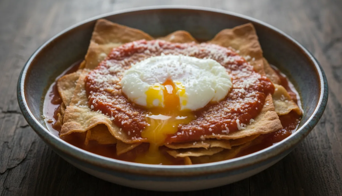 Sardinian Pane Frattau: Layered Flatbread with Tomato Sauce and Poached Egg
