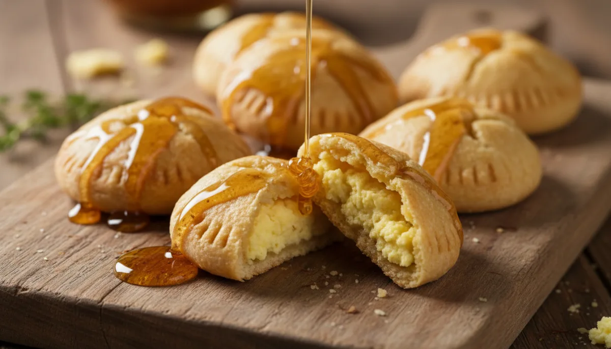 Sardinian Pardulas (Ricotta and Saffron Pastries) with Honey Drizzle