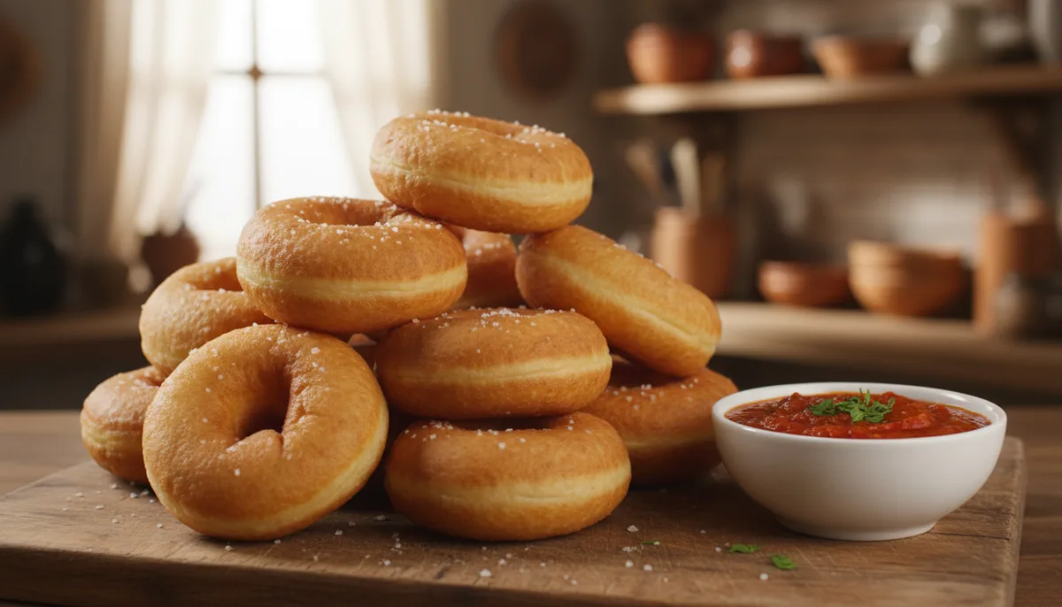 Senegalese Fataya (Fried Doughnuts) with Zesty Tomato Dipping Sauce