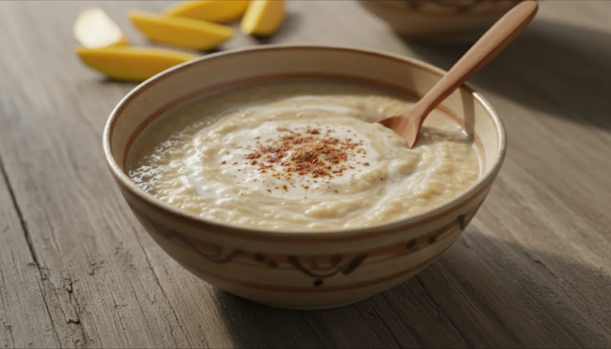 Senegalese Laax (Millet Porridge) with Sour Milk and Nutmeg