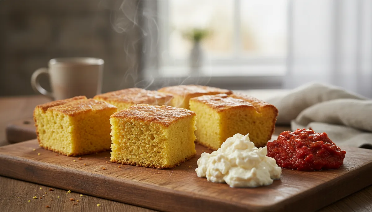 Traditional Serbian Proja: Savory Cornbread with Kajmak and Ajvar