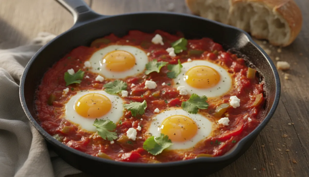Shakshuka with Feta and Cilantro