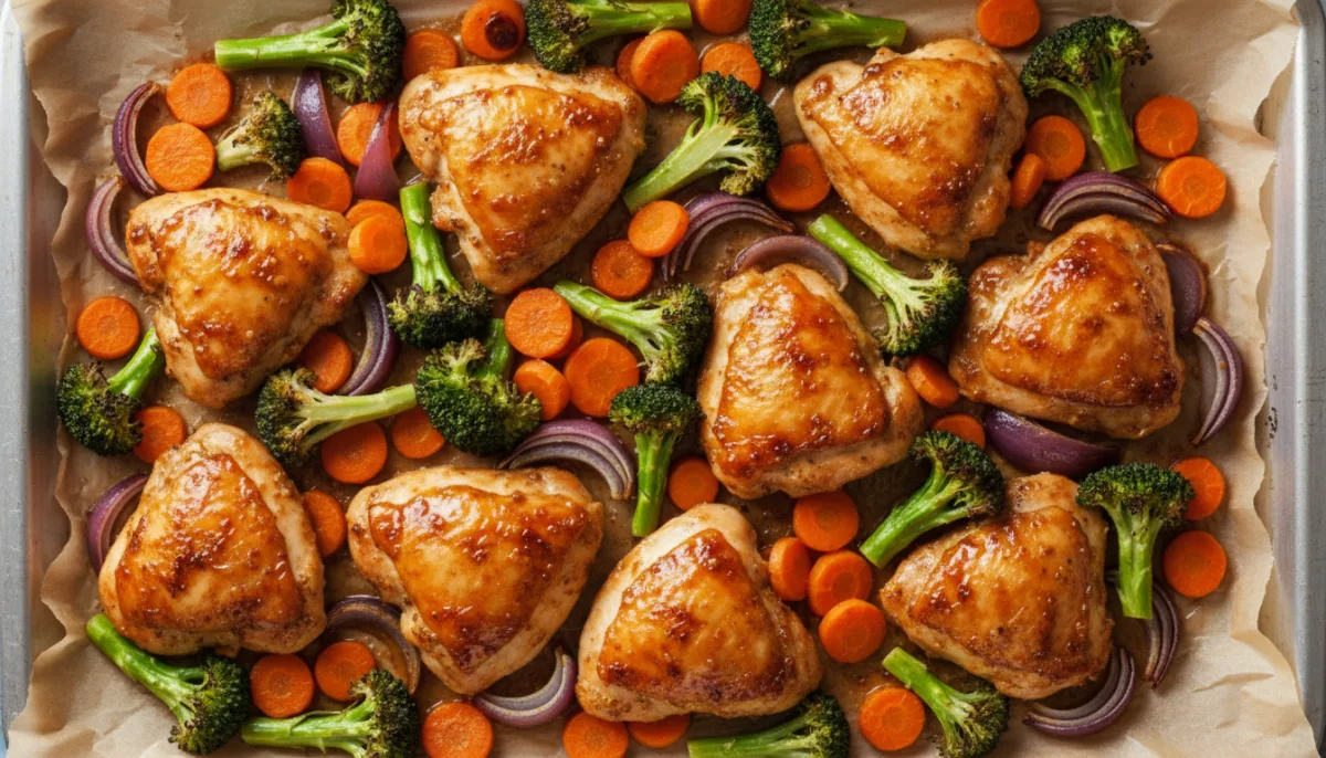 Sheet Pan Honey Mustard Chicken and Veggies