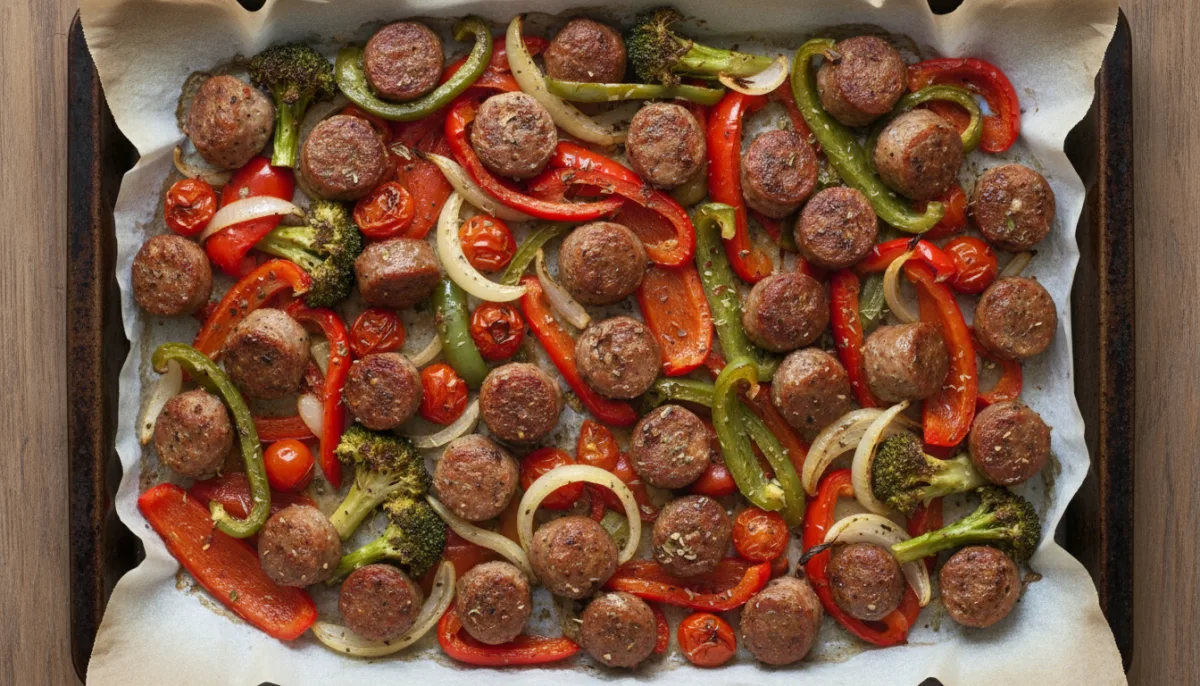 Salsiccia e Peperoni al Forno su Teglia