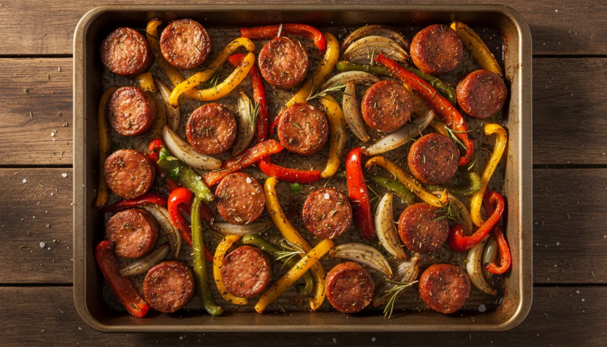 Sheet Pan Sausage and Pepper Lunch Bowl