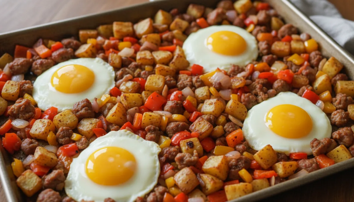 Sheet Pan Sausage and Veggie Hash
