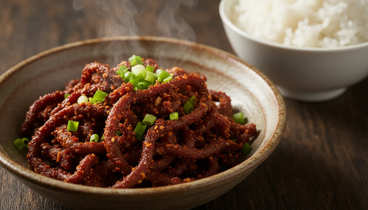 Sichuan Dry-Fried Beef with Cumin and Chili