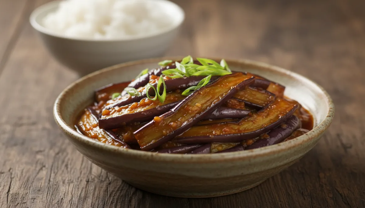 Sichuan Auberginen „Fisch-Duft“ mit Knoblauch und Ingwer