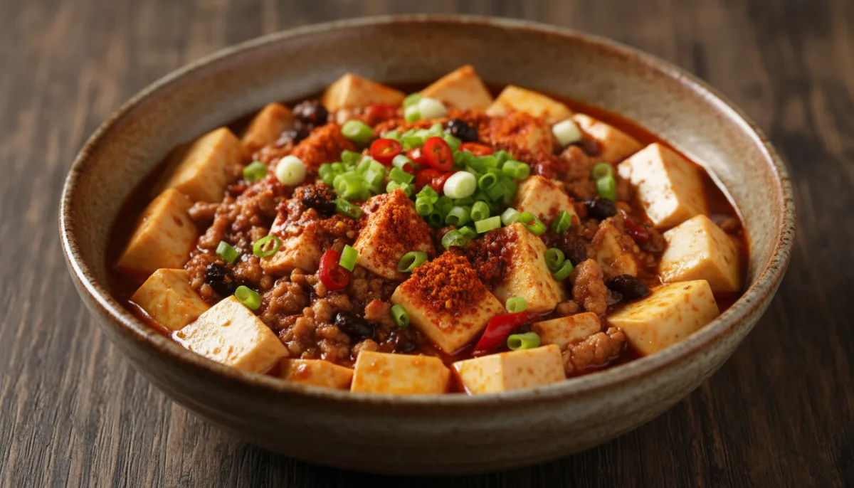 Mapo Tofu Sichuanese con Fagioli Neri Fermentati