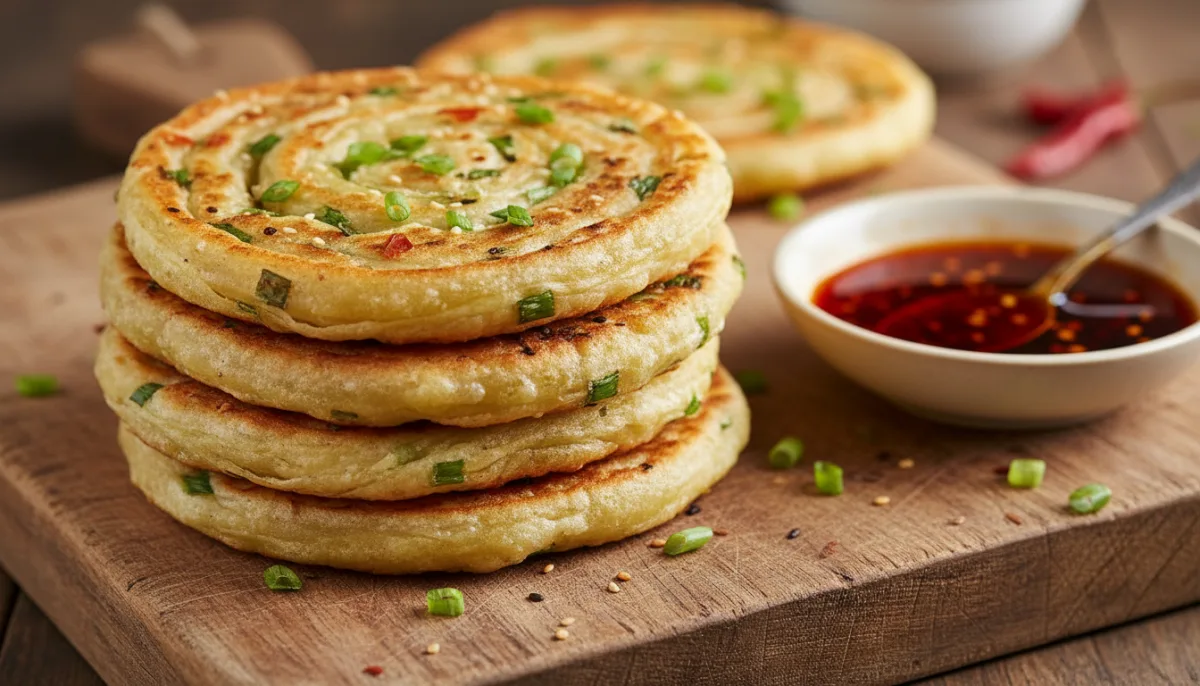 Petulla me Qepë të Njoma Pikante Siçuan me Vaj Djegës
