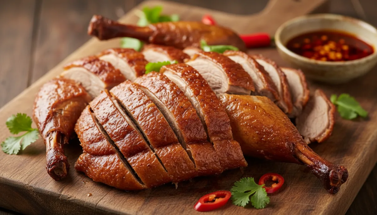 Sichuan Tea-Smoked Duck with Crispy Skin and Five-Spice Powder