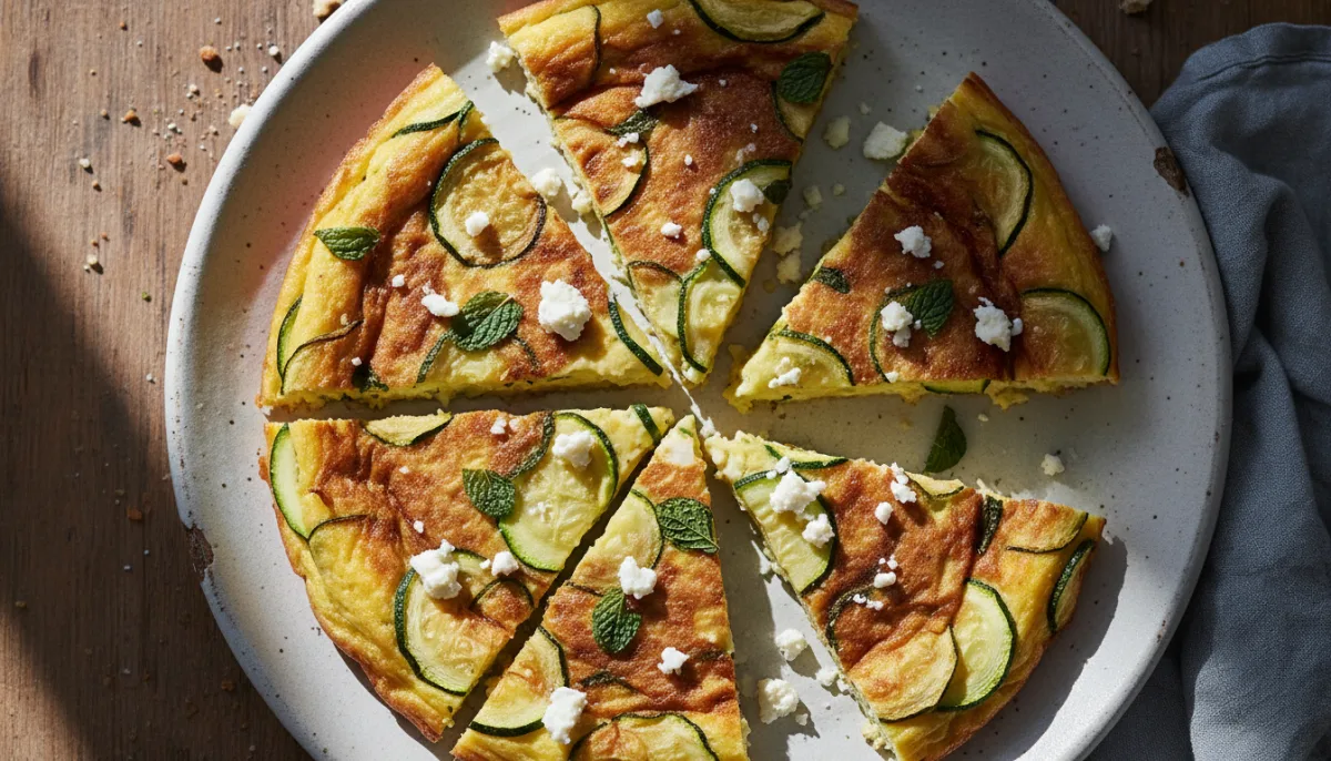 Zucchini, Mint, and Ricotta Salata Frittata