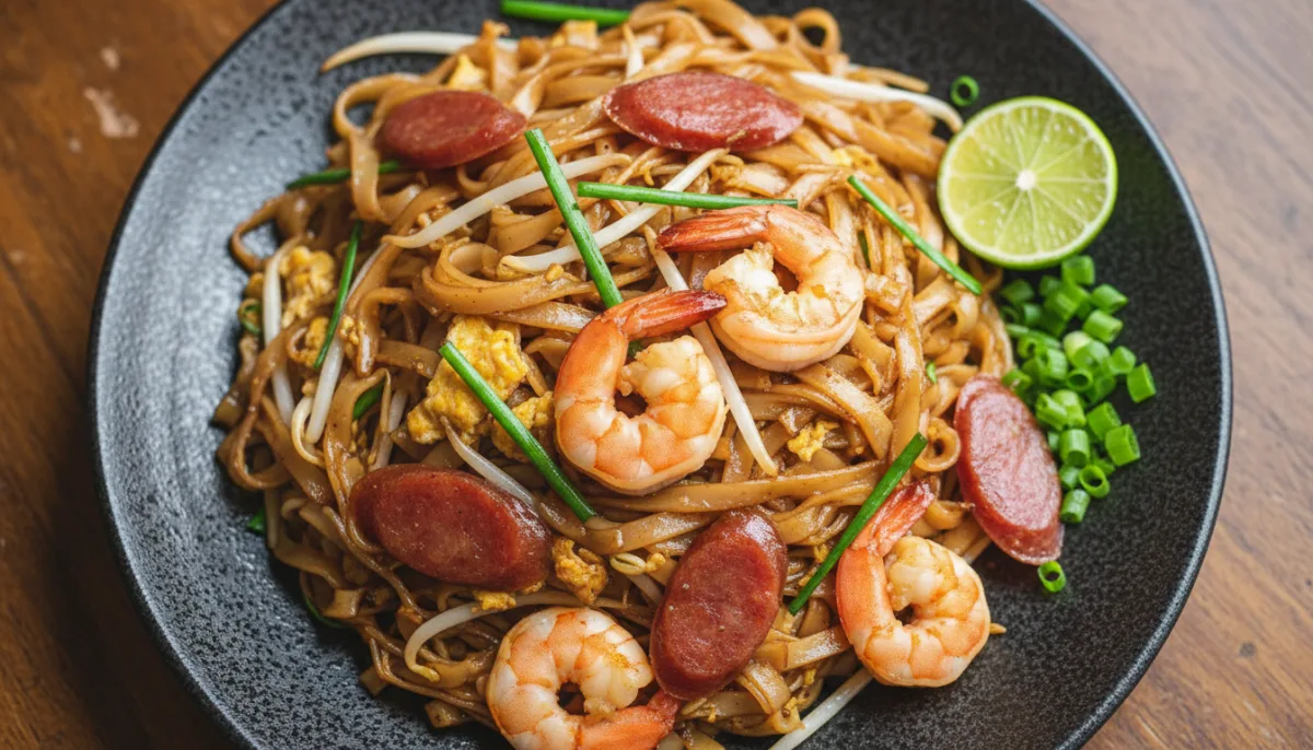 Singaporean Char Kway Teow (Stir-fried Flat Rice Noodles)