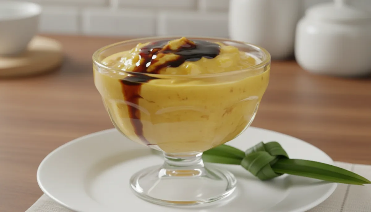 Pengat de Durian Singapurense con Gula Melaka