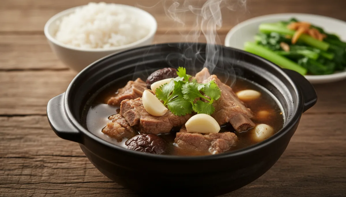 Zuppa di Costine di Maiale alle Erbe Singaporeana (Bak Kut Teh)