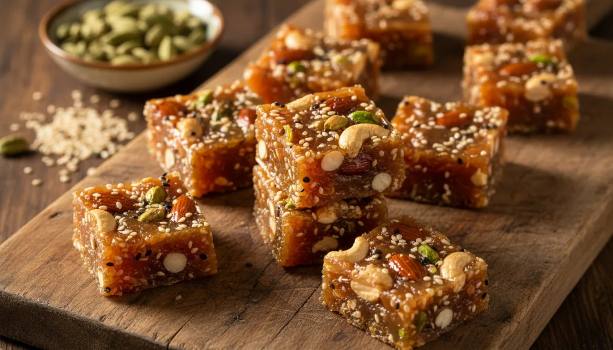 Somali Halwa with Toasted Sesame, Cardamom, and Nuts