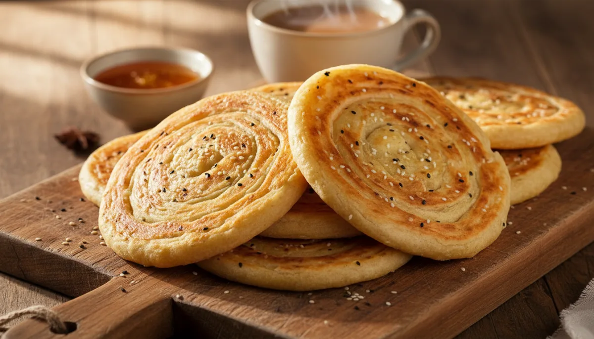 Somali Sabaayad: Flaky Flatbread with Sesame Seeds