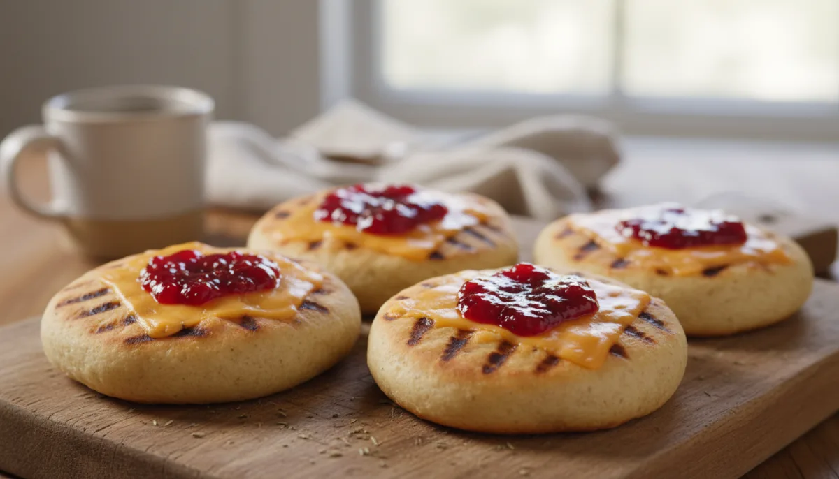 South African Roosterkoek: Grilled Bread with Cheese and Jam