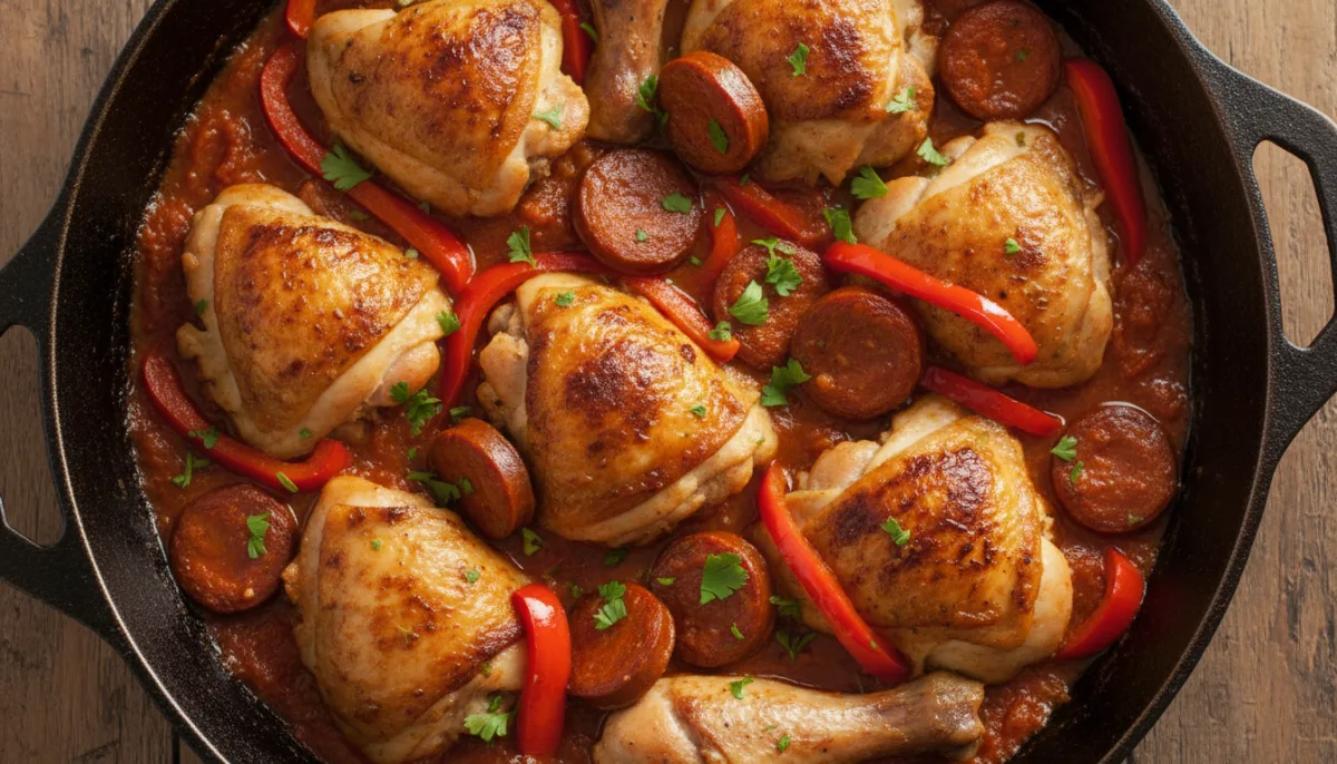 Spanish Chicken and Chorizo Skillet