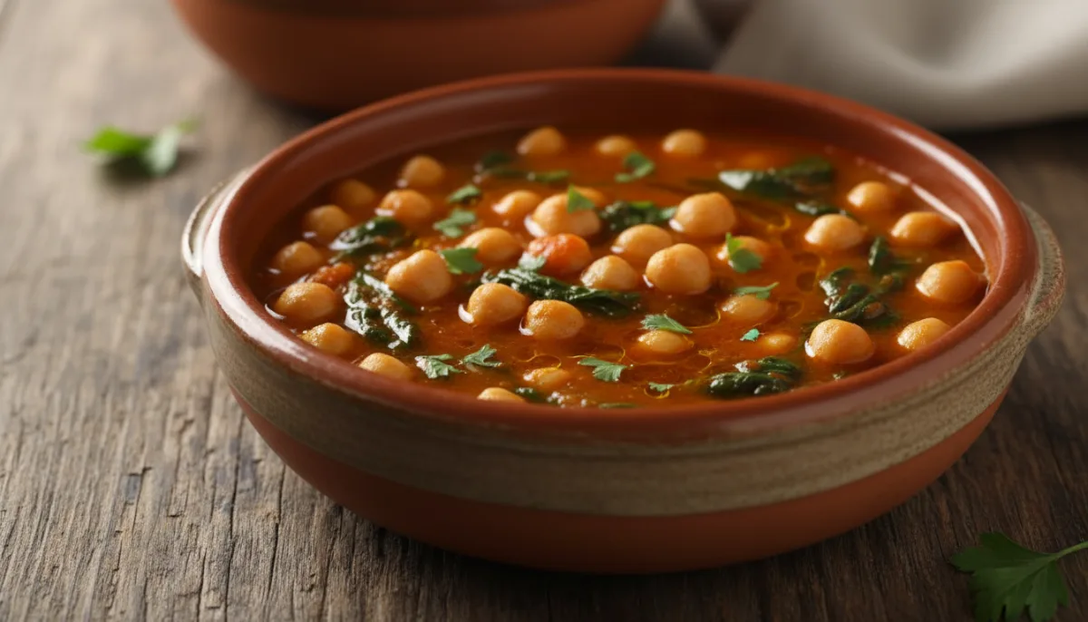 Gjellë Spanjolle me Qiqra dhe Spinaq (Garbanzos con Espinacas)