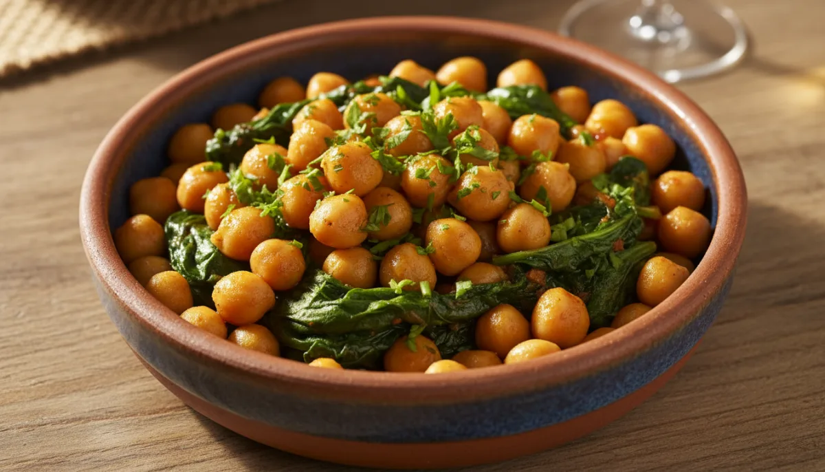 Spanish Chickpea and Spinach Tapas