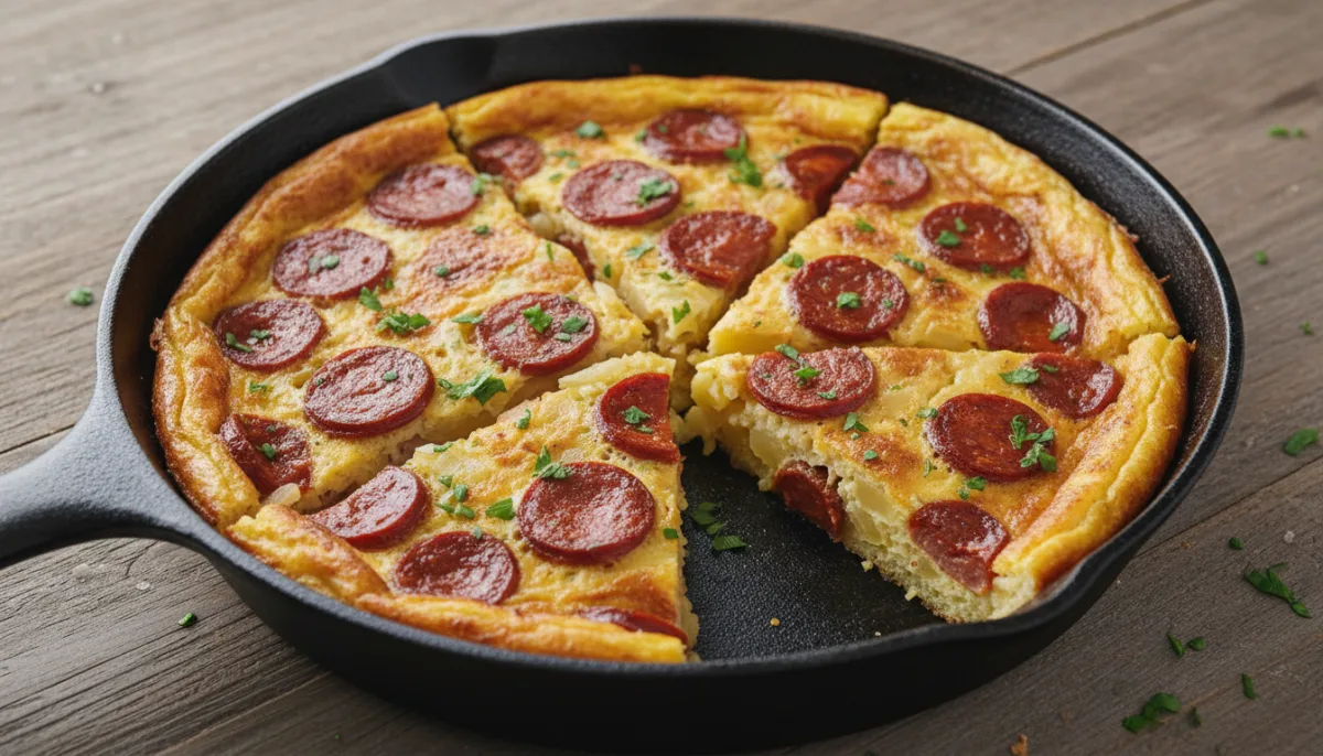 Frittata Spanjolle me Chorizo dhe Patate