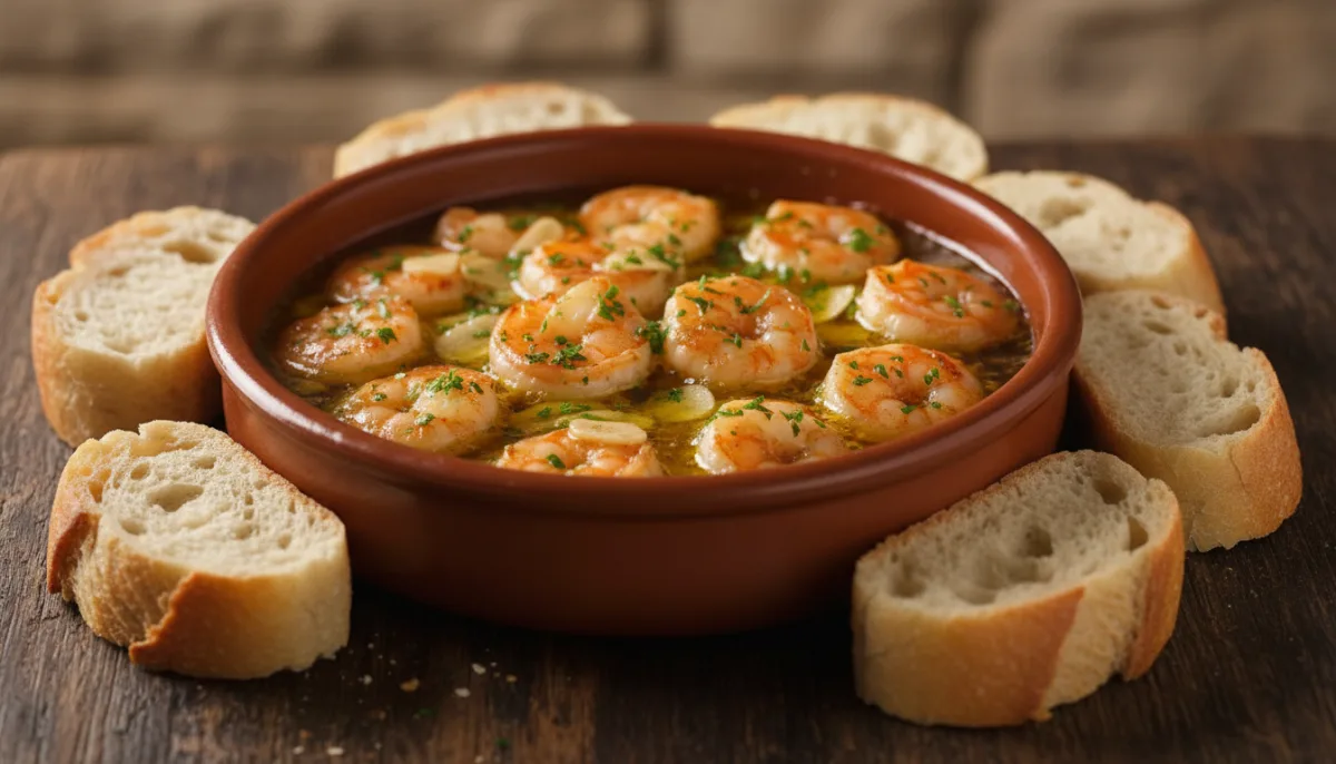 Spanish Garlic Shrimp with Crusty Bread