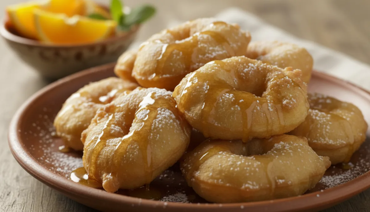 Buñuelos de Azahar con Sirope de Miel