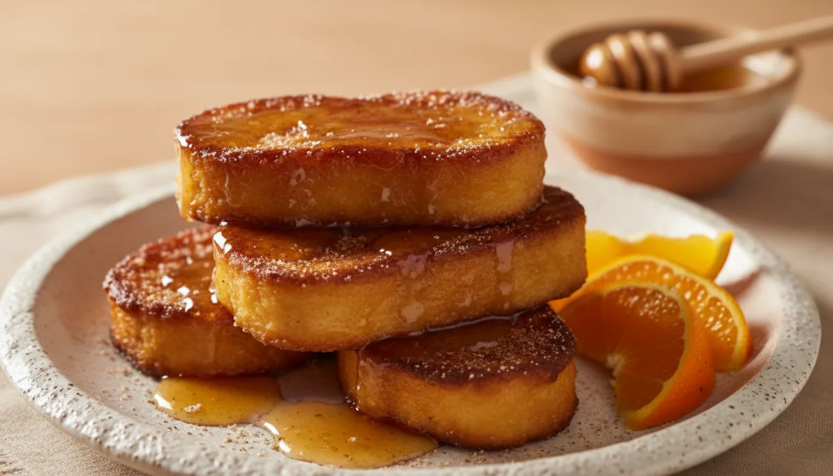 Torrijas Españolas con Miel y Naranja