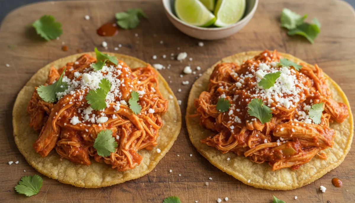 Speedy Chicken Tinga Tostadas