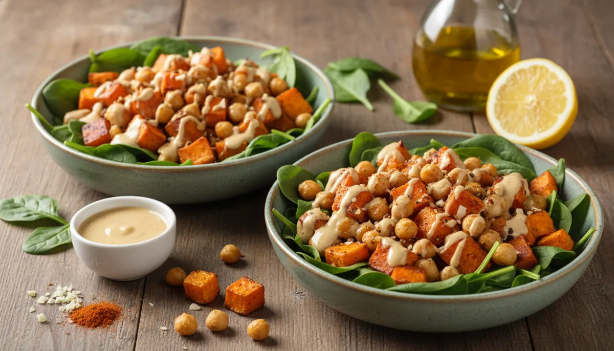 Spiced Chickpea and Sweet Potato Power Bowls