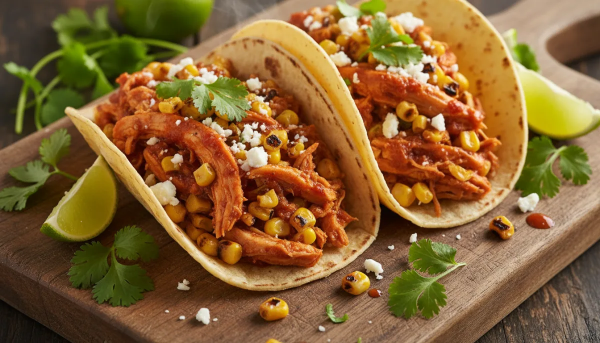 Spicy Chipotle Chicken and Corn Tacos