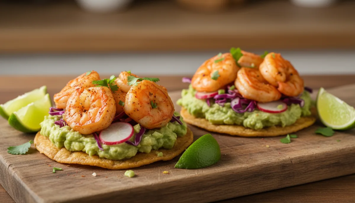 Tostadas Piccanti di Gamberi e Avocado
