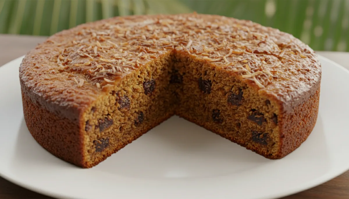 Bibikkan do Sri Lanka (Bolo de Coco e Jaggery)