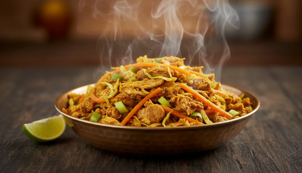 Homemade Sri Lankan Chicken & Vegetable Kottu Roti
