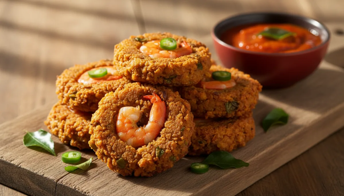 Isso Wade: Spicy Sri Lankan Lentil and Prawn Fritters