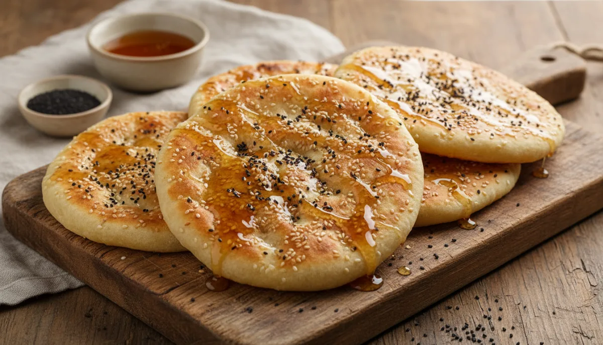 Gurrassa: Bukë e Sheshë Sudaneze me Susam, Mjaltë dhe Fara Nigella