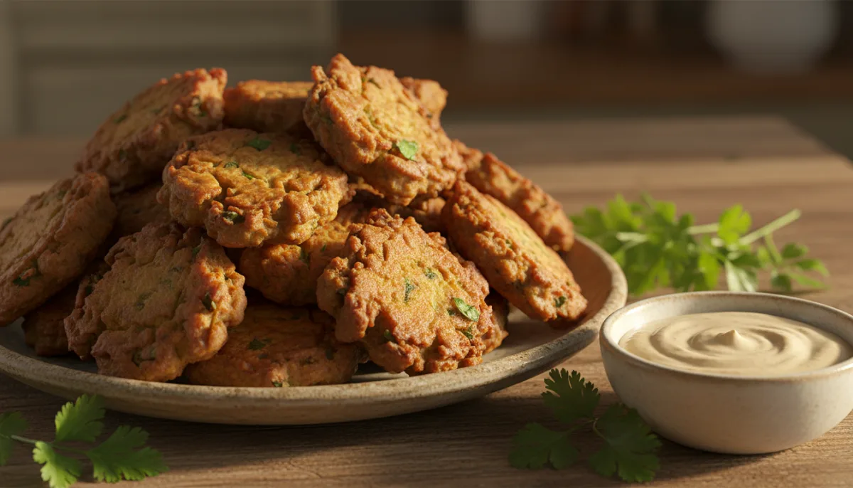 Sudanese Tamia: Crispy Fava Bean Fritters with Creamy Tahini Dip