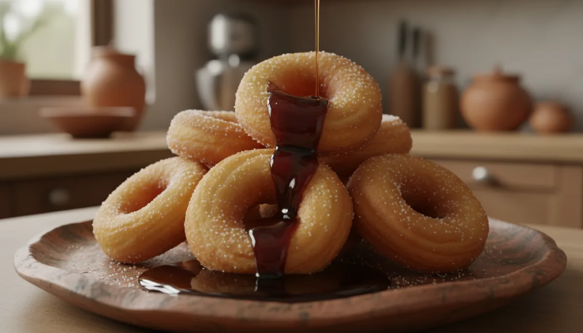 Zalabya Sudanesa (Donuts Fritos) com Xarope de Tâmaras