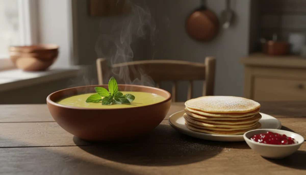 Swedish Yellow Pea Soup with Pancakes (Ärtsoppa och Pannkakor)