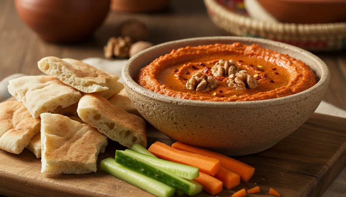Syrian Muhammara: Roasted Red Pepper and Walnut Dip