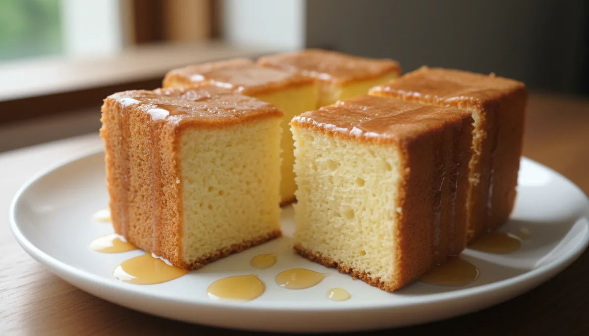 Pastel de Castella Taiwanés con Glaseado de Miel
