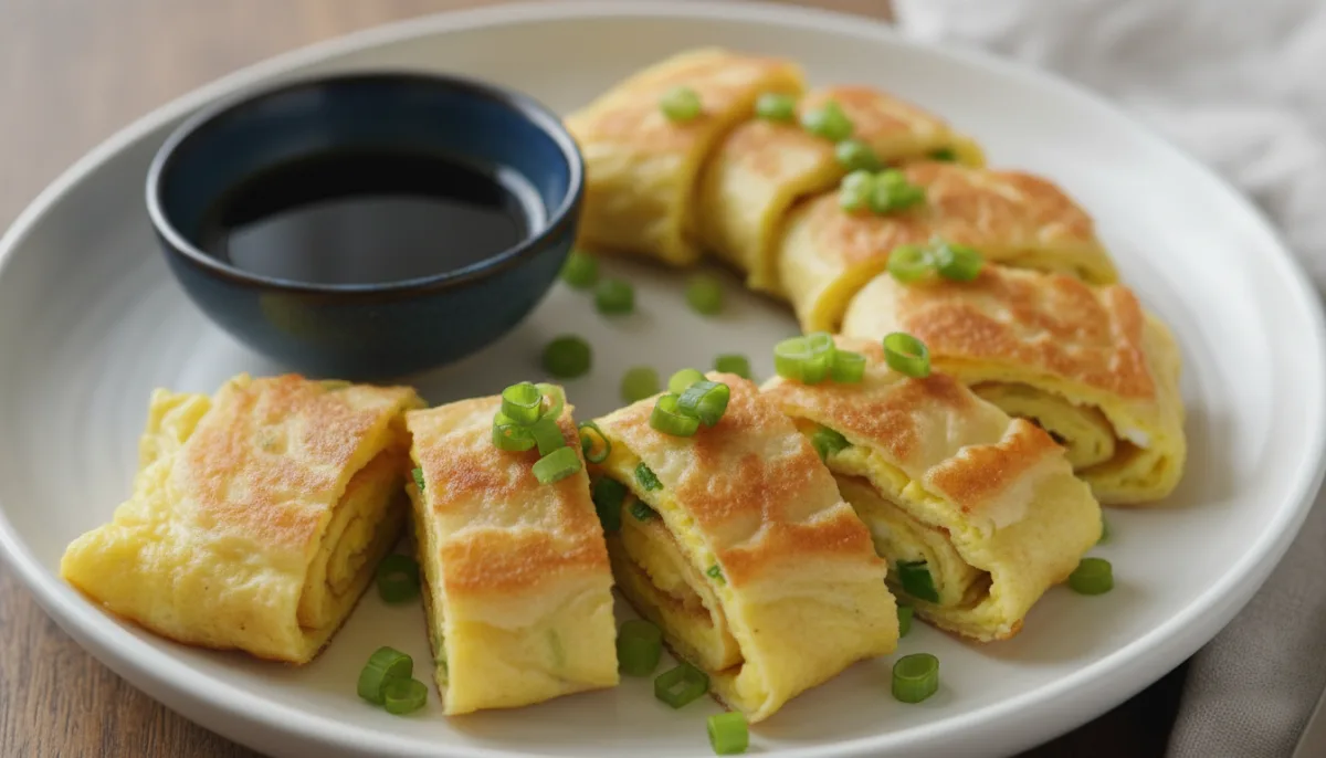 Rrotulla Omlete me Petulla Qepësh Tajvaneze (Dan Bing)