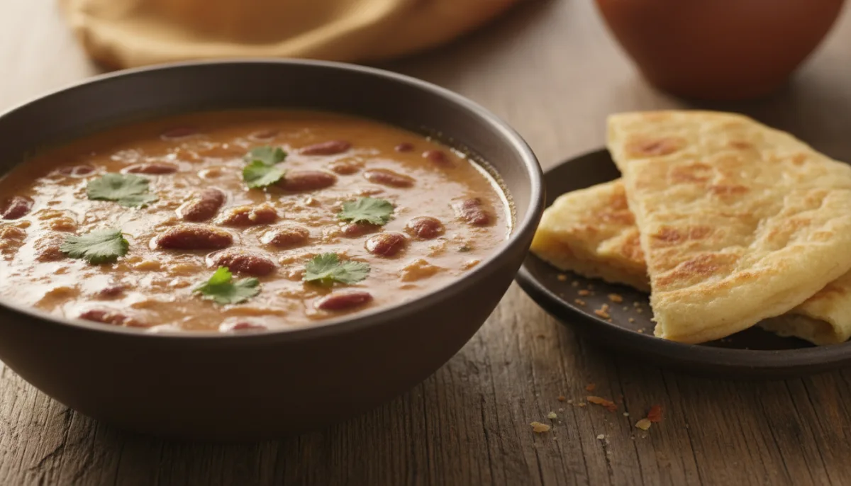 Sopa de Frijoles con Coco al Estilo Tanzano y Chapati Casero