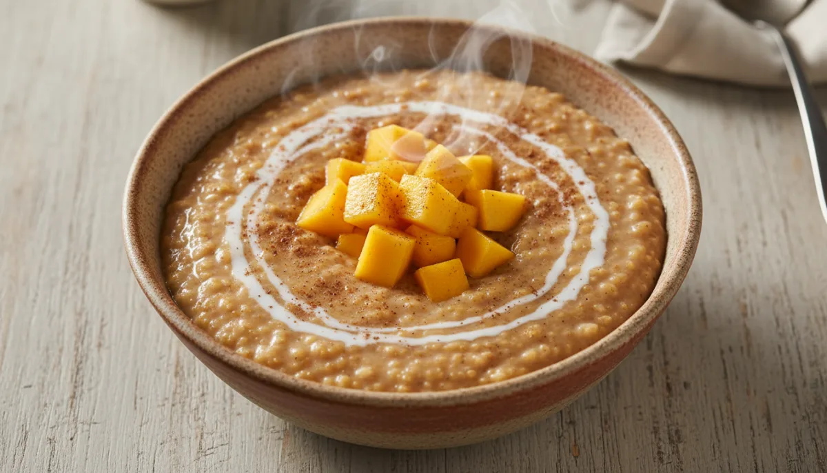 Qullë Melasi me Erëza Tanzaniane, Qumësht Kokosi dhe Mango