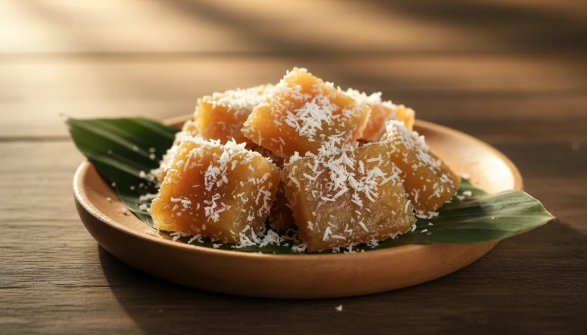 Gelatina Tailandesa de Plátano y Leche de Coco (Khanom Kluay)