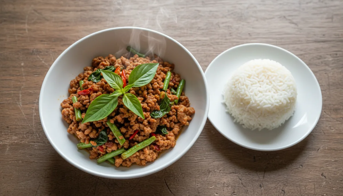 Sauté de porc au basilic thaï (Pad Krapow Moo)