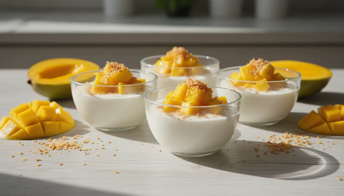 Pudín Tailandés de Coco y Mango